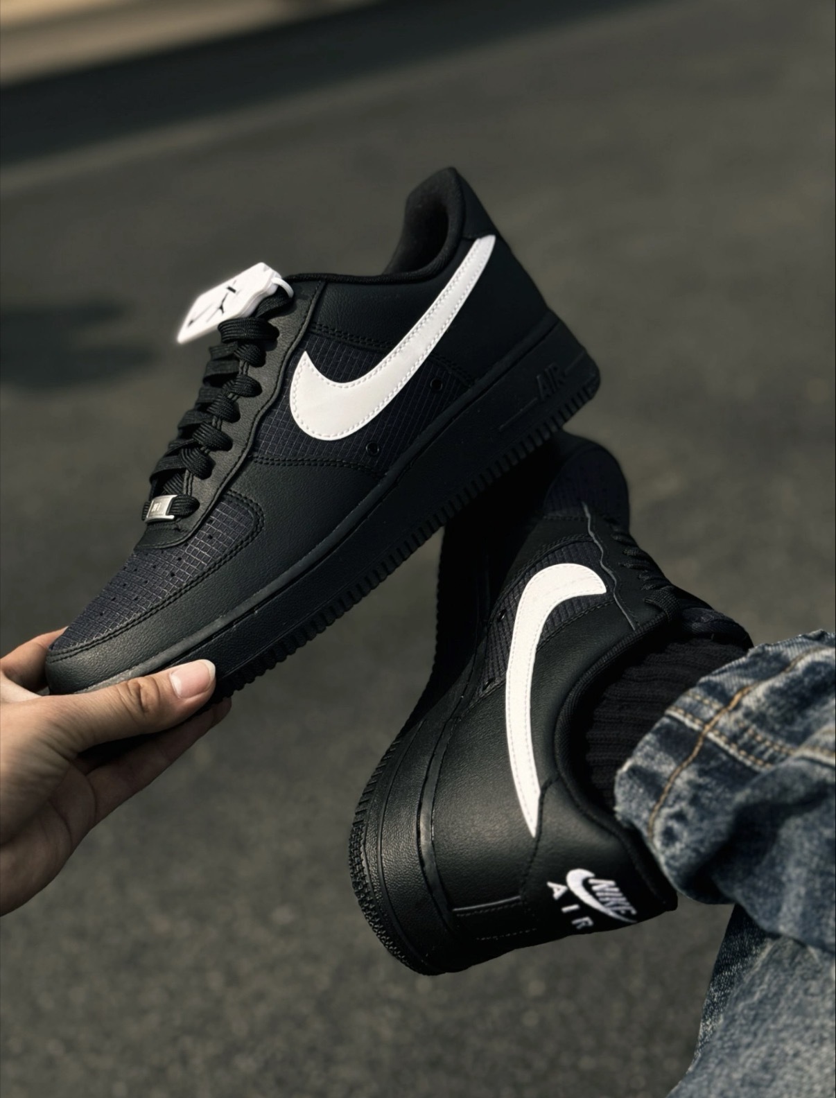 男鞋 NIKE AIR FORCE 1 '07 LV8 'Ripstop' 黑白 抗撕裂 格紋 皮革 經典 休閒鞋【IR0952-001】AF1