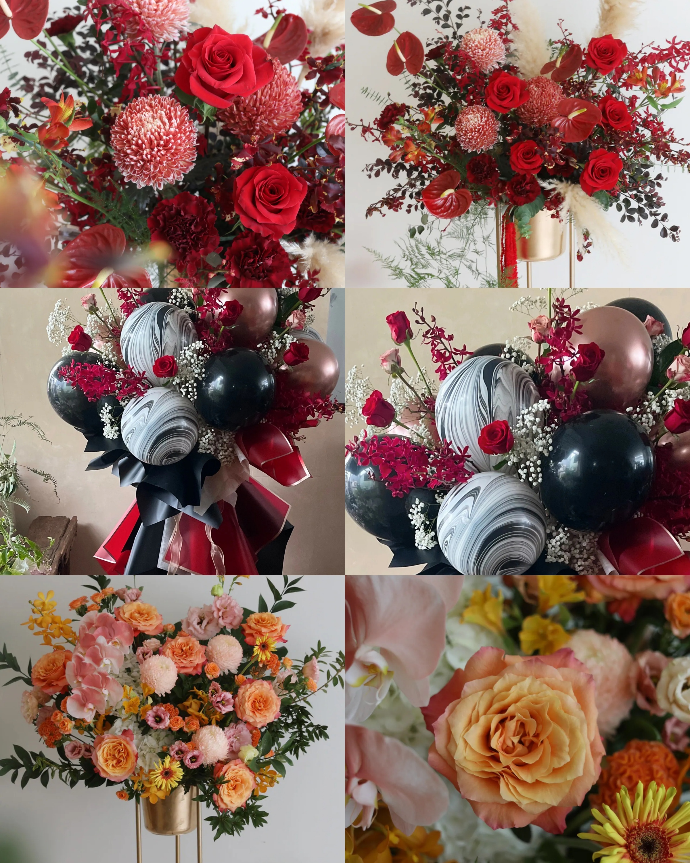 Resana 氣球高架花籃 紅橘系推薦