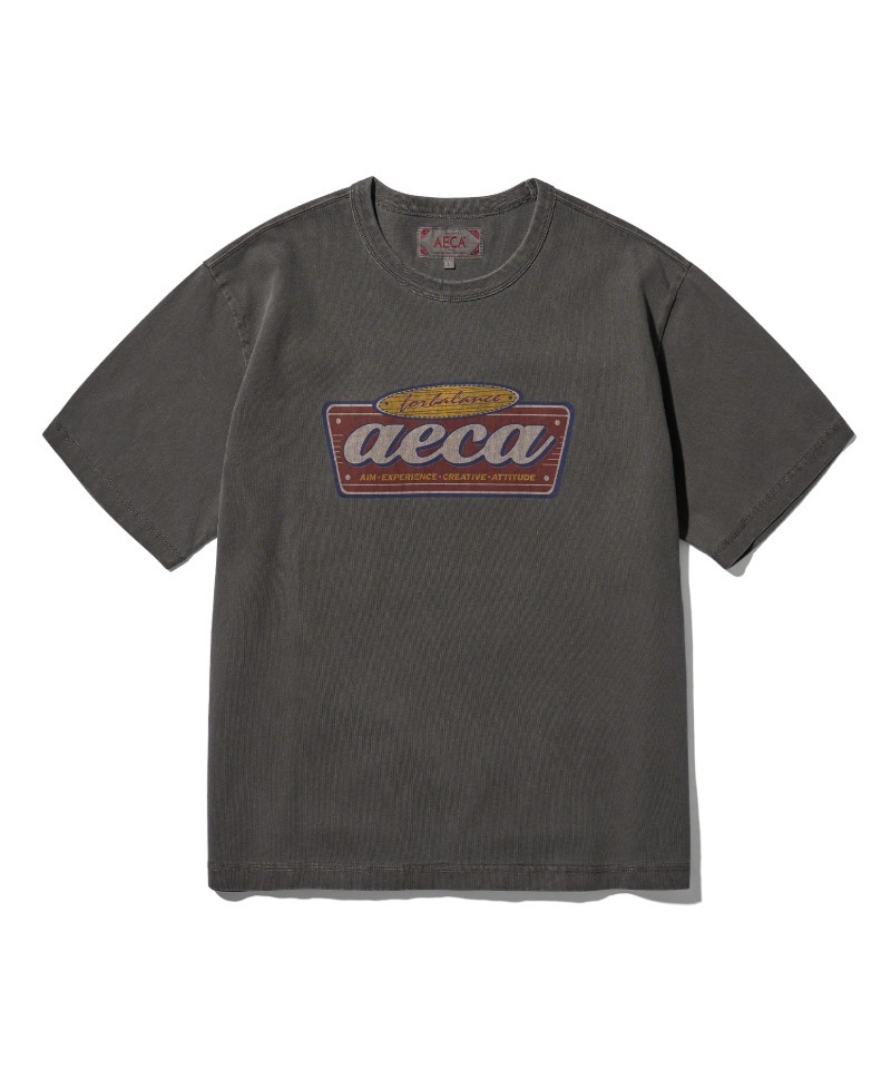 AECA VINTAGE SIGN HALF SLLEEVE-WASHED CHARCOAL SSBETTSOV016C0BE