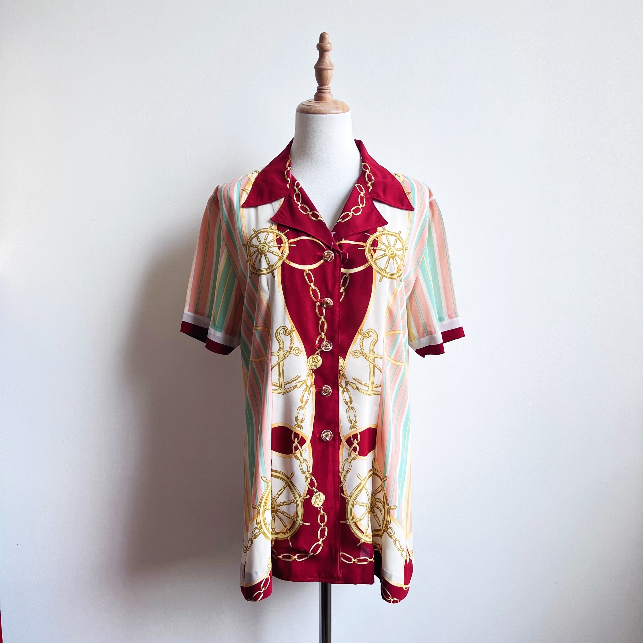 巴洛克風航海金鏈古著上衣