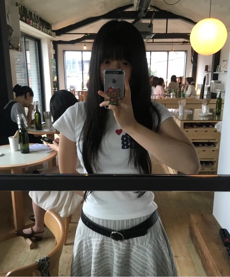 韓國 AEAE 波點 小愛心 短版 短袖 三色