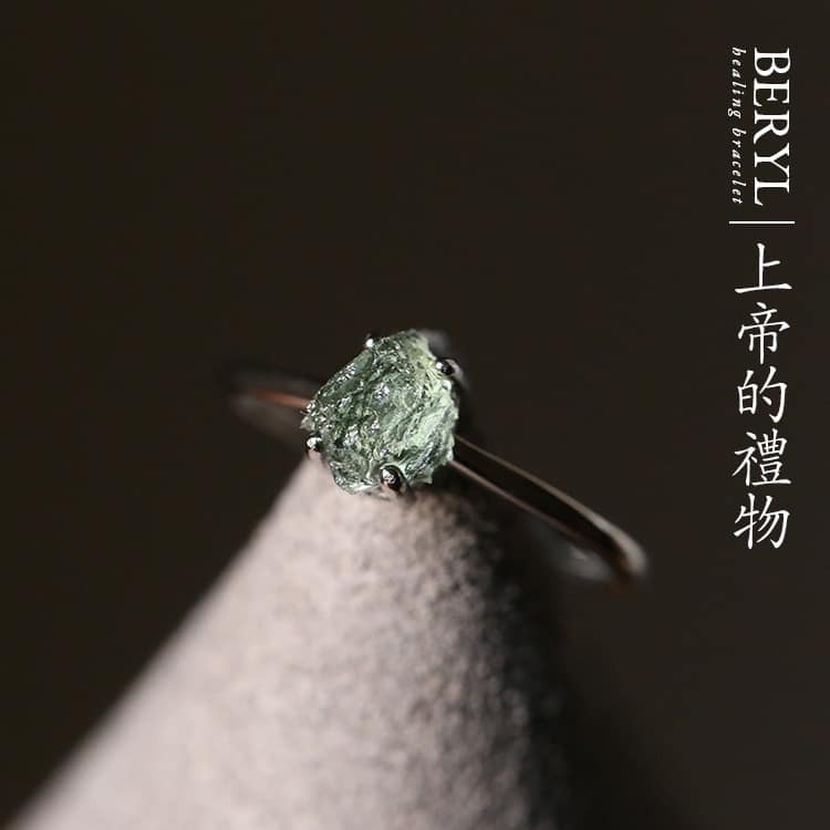 捷克隕石純銀戒(活圍)