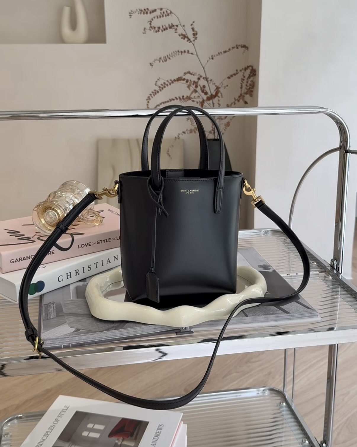 YSL｜SHOPPING 迷你托特包 黑色