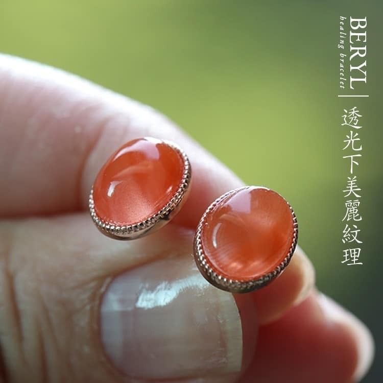 四川天然精品聯合料南紅瑪瑙純銀鍍金耳環