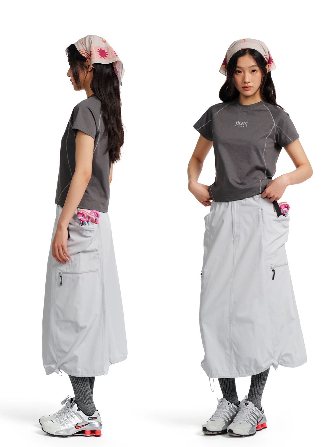 #預購 BELLKENIDEA 女款 撞色線條 速乾防曬 戶外運動短踢 兩色 BK398