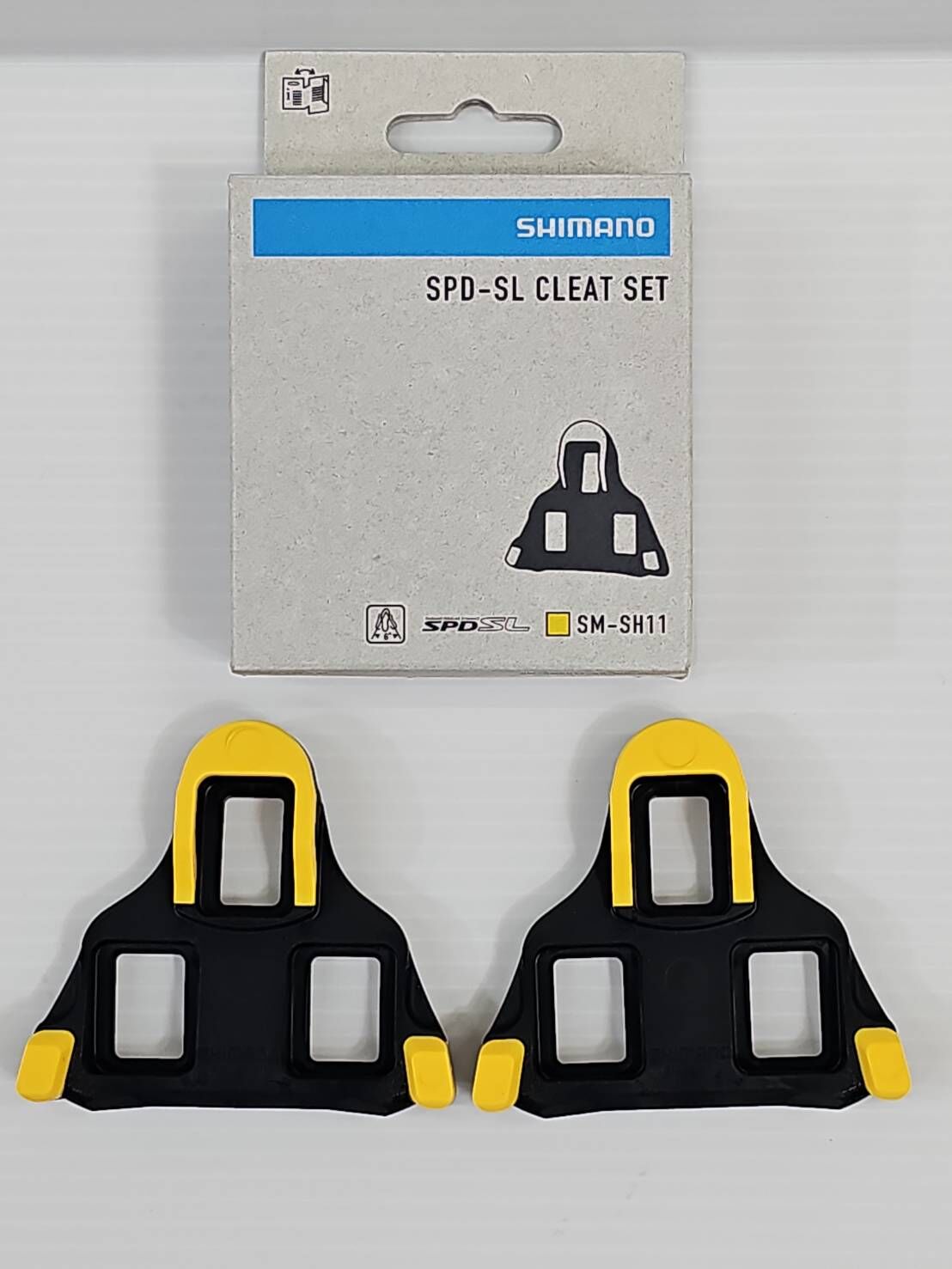 原廠 Shimano SM-SH11 SPD SL CLEAT SET 公路車用鞋底板 6度扣片鞋底板 黃色 鞋底板