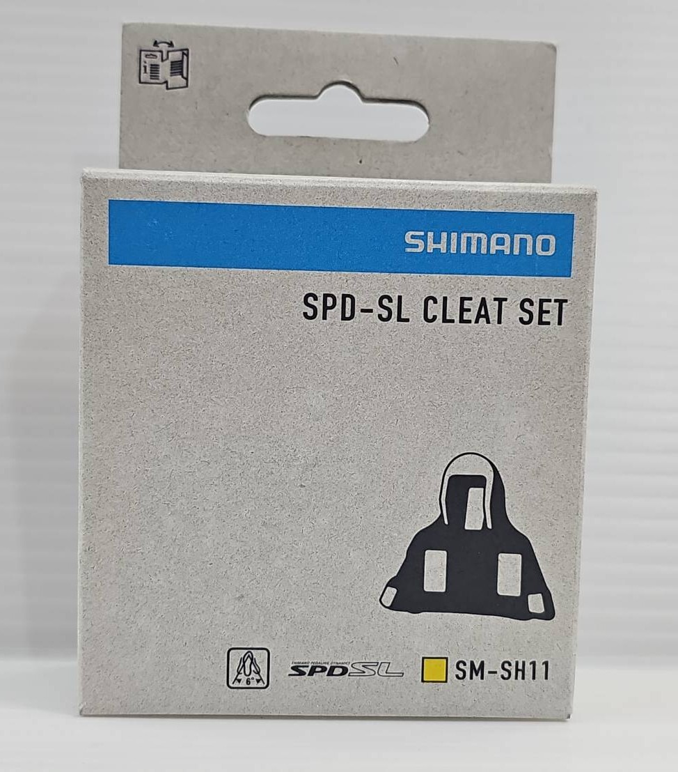 原廠 Shimano SM-SH11 SPD SL CLEAT SET 公路車用鞋底板 6度扣片鞋底板 黃色 鞋底板