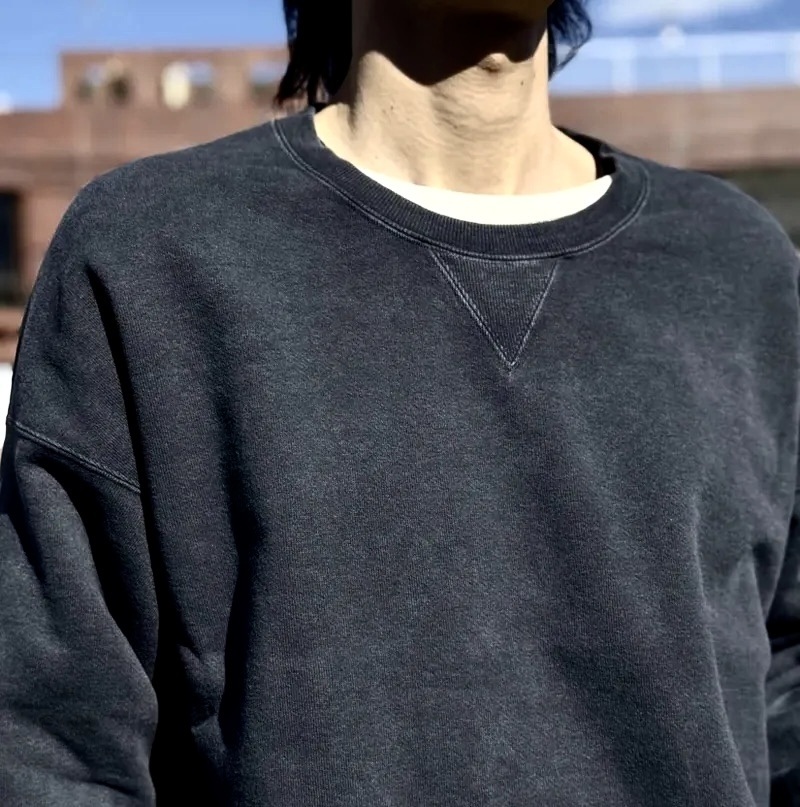 VISVIM 2026 S/S JUMBO SB SWEAT L/S DMGD - BLACK PRE ORDER ITEM (預訂中)