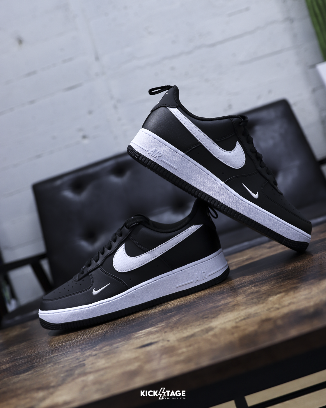 男鞋 NIKE AIR FORCE 1 '07 TECH 黑白 黑底 白勾 小勾 低筒 休閒鞋【IR5599-001】AF1 BAF1 CDG 平民版 LGS