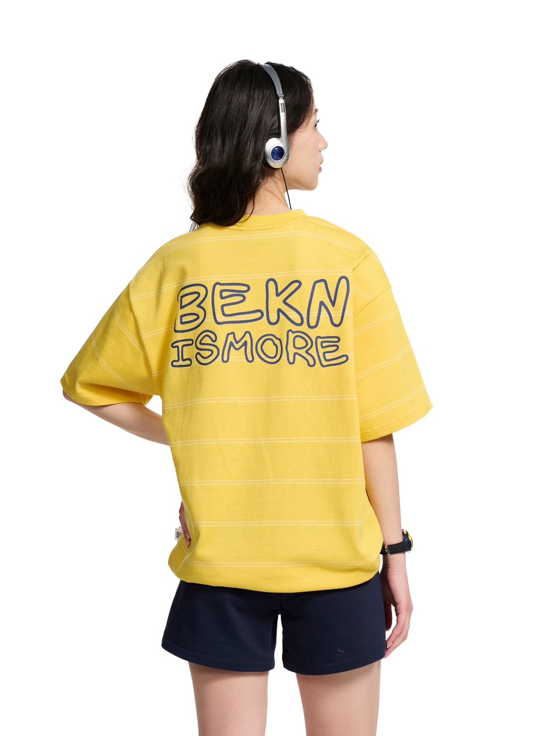 #預購 BELLKENIDEA 重磅純棉 百搭寬鬆日系 休閒條紋短踢 兩色 BK368