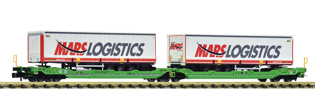 fleischmann 6660102 N規 T3000e 鉸接式雙低板貨車，CFL Cargo