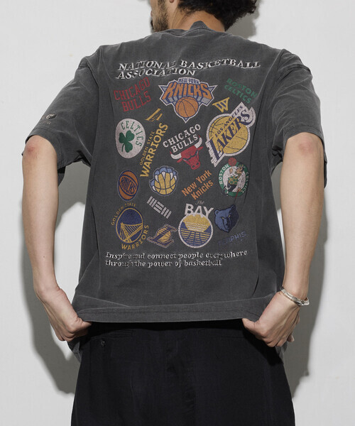 NBA x FREAK'S STORE 獨家 復古 水洗 滿版 隨機 球隊標  短T-1026248902721