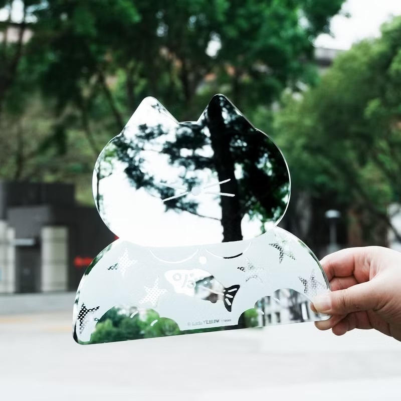 小黃間｜造型壓克力鏡子｜我想變成貓