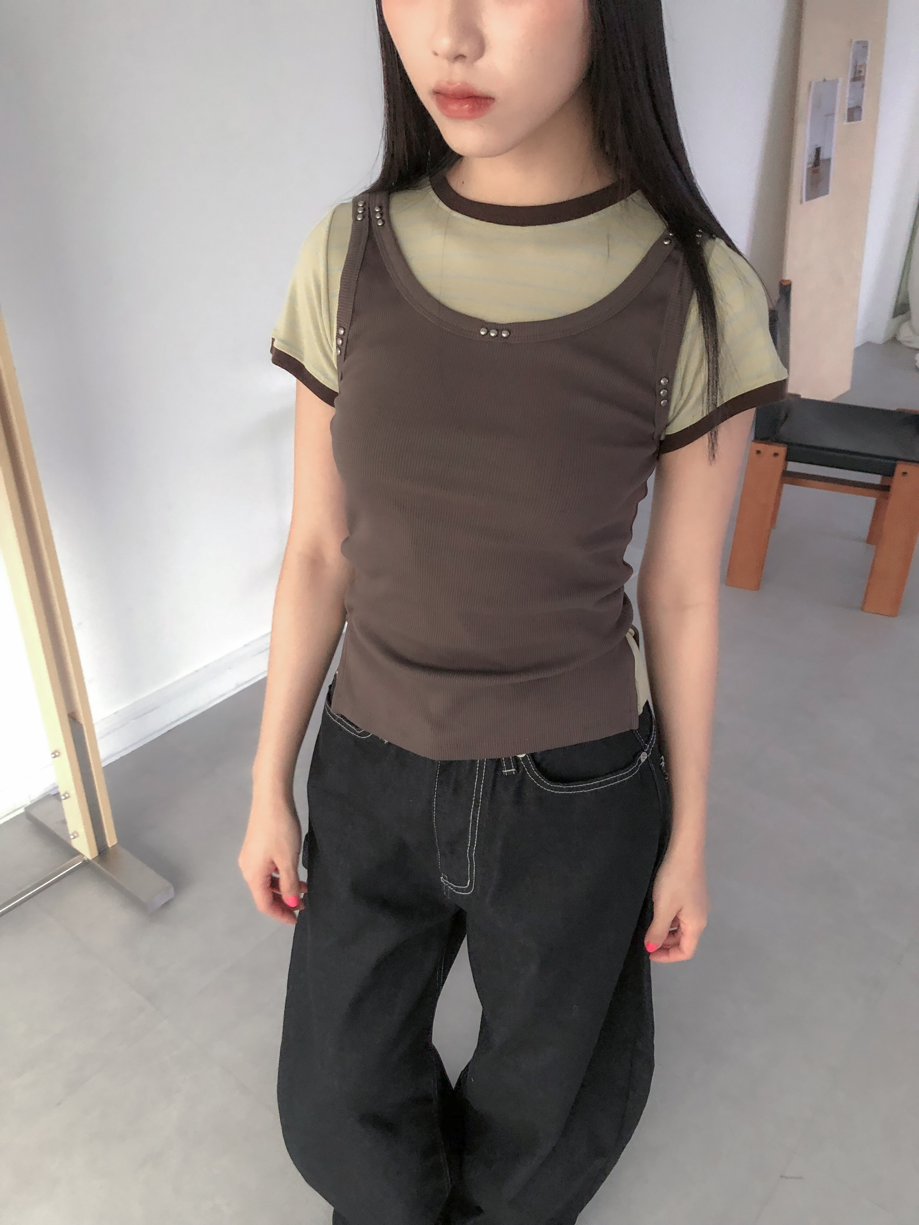 color line tee #上衣