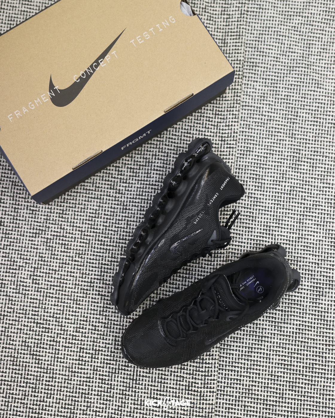 [海外連線預定] 男女鞋 FRAGMENT x NIKE LIQUID MAX 'Black' 黑魂 藤原浩 全氣墊 閃電 慢跑鞋【IQ8601-001】