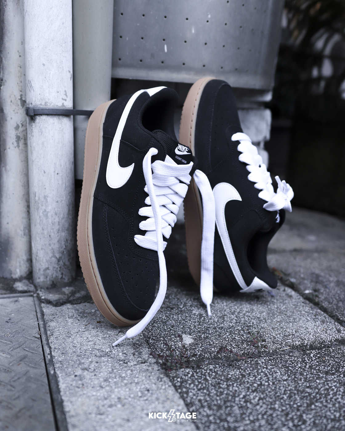 男鞋 NIKE COURT VISION LO FL 黑白 麂皮 小FORCE 復古 休閒鞋【IO7727-001】