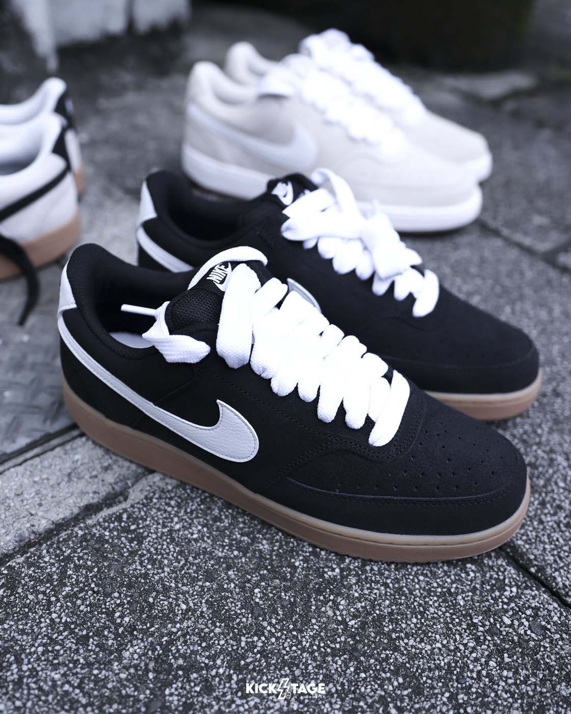 男鞋 NIKE COURT VISION LO FL 黑白 麂皮 小FORCE 復古 休閒鞋【IO7727-001】