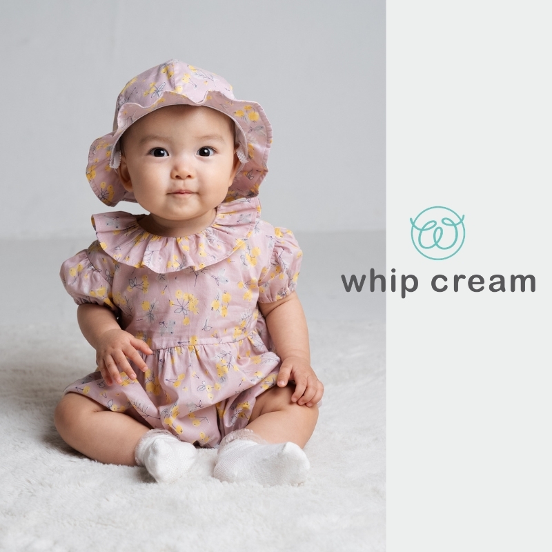 【日本 whip cream】木果荷葉邊連身包屁衣