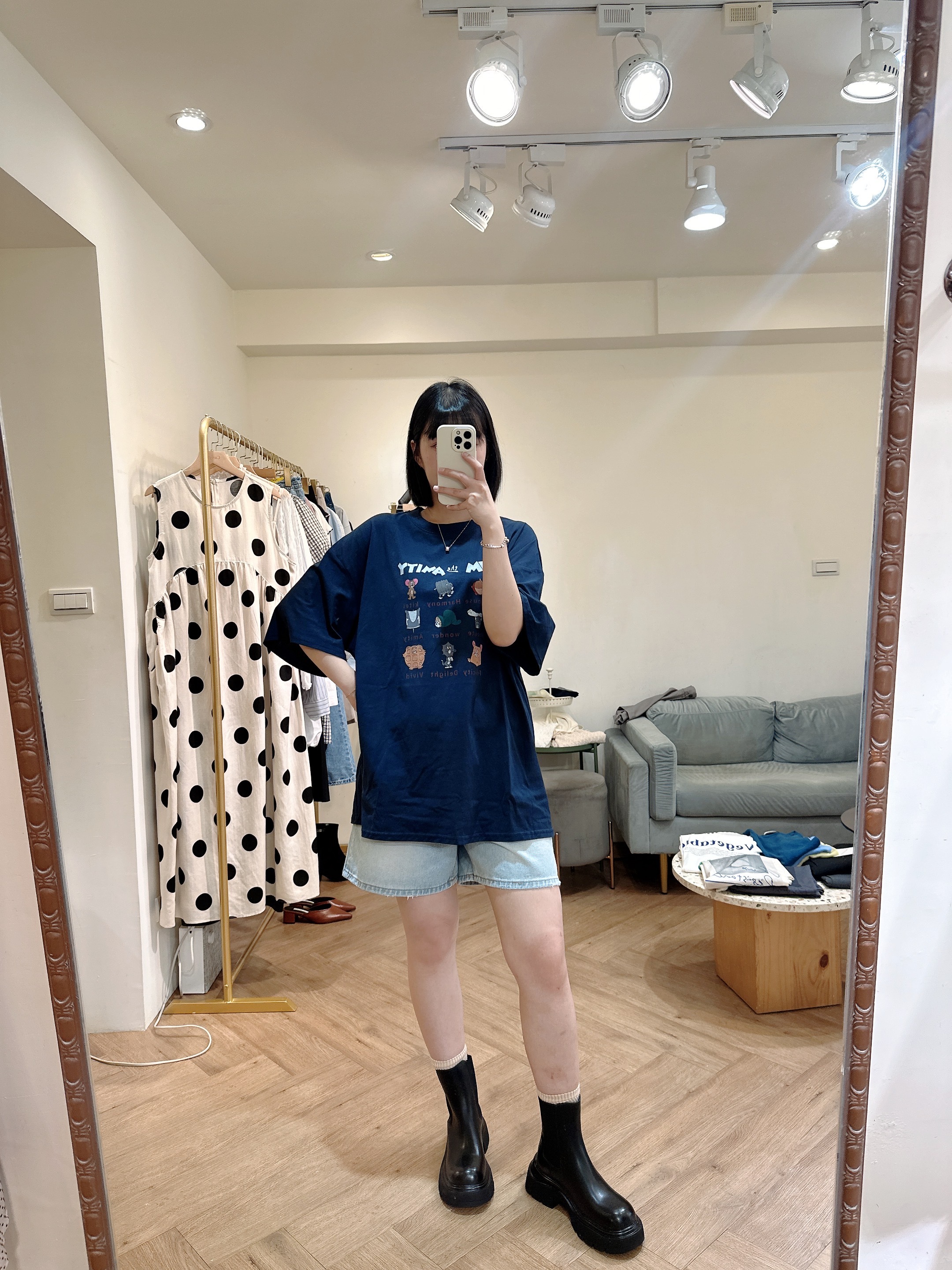 牛仔五分褲