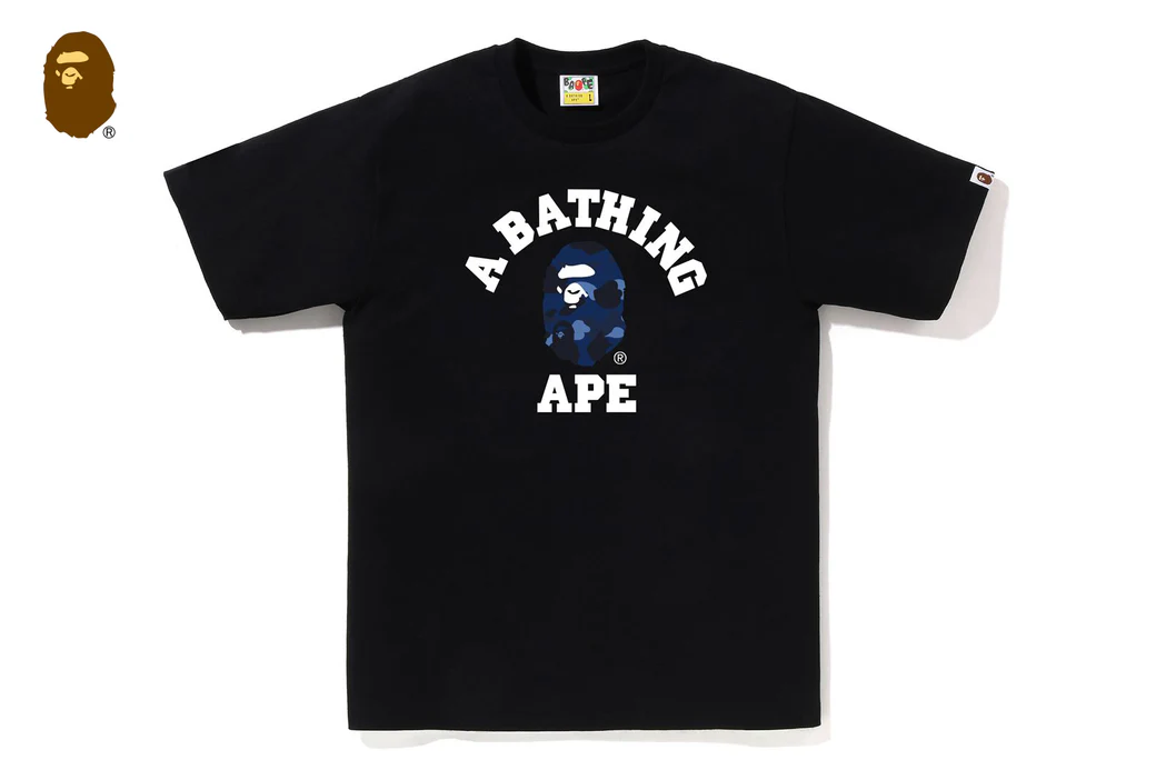 BAPE COLOR CAMO COLLEGE TEE 迷彩猿人 001TEM301019M