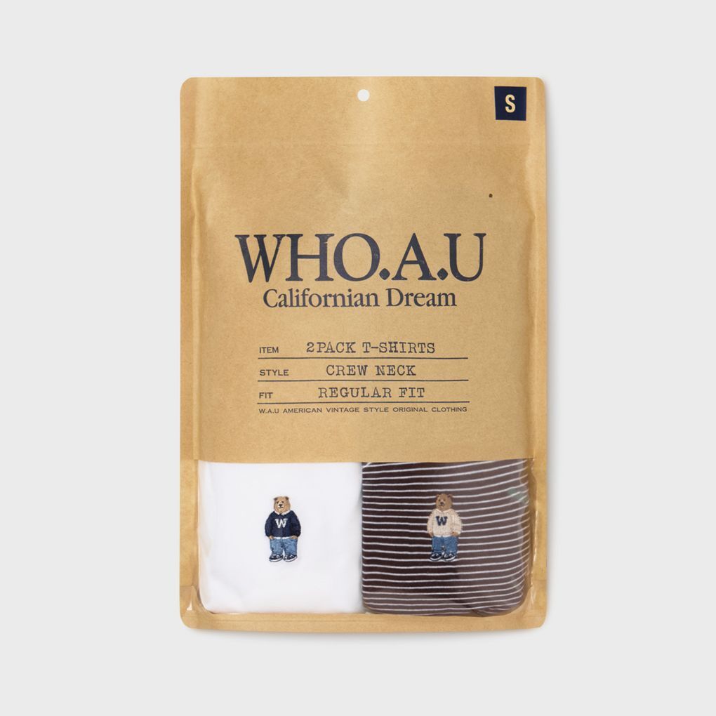韓國|Who.a.u Steve Pin Stripe T-shirt 兩件裝！(3 Colours)