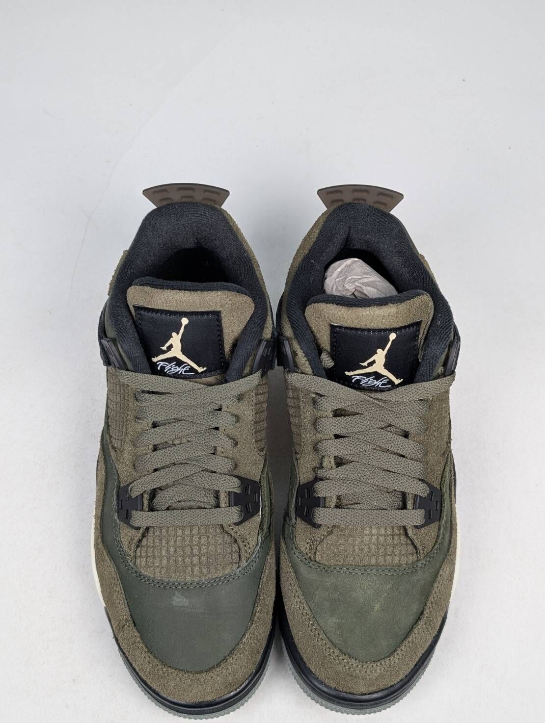 微瑕疵-左右腳鞋面色差鞋頭破皮 FB9928-200 7Y Air Jordan 4 Craft SE GS "Olive" 橄欖綠 麂皮 大童 女鞋