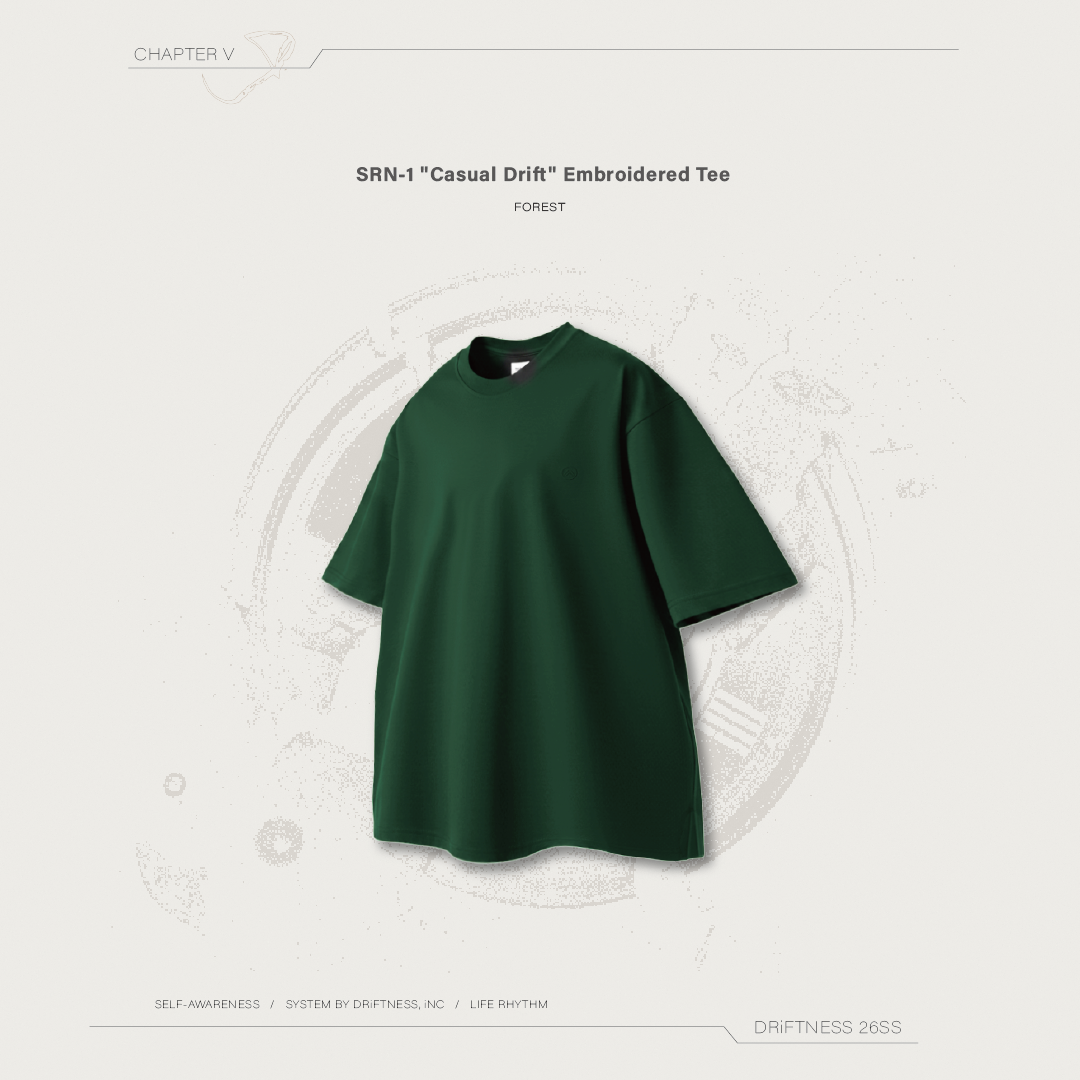 DRiFTNESS | SRN-1 "Casual Drift" 超涼感刺繡素踢 - Forest