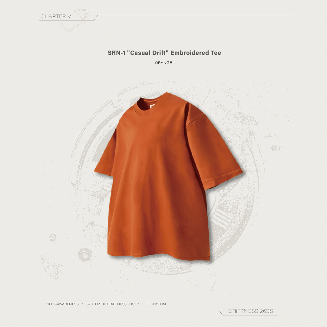 DRiFTNESS | SRN-1 "Casual Drift" 超涼感刺繡素踢 - Orange