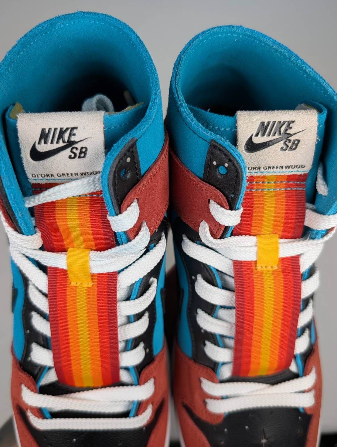 微瑕疵-左右腳鞋面鞋舌標色差 FQ1775-400 M9 Nike X Diorr Greenwood SB Dunk Hi Decon QS