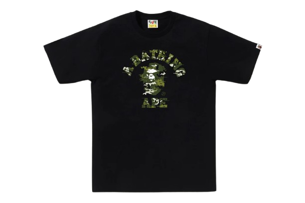 BAPE MULTI PIXEL CAMO COLLEGE TEE 數位迷彩 猿人頭 001TEM301035M