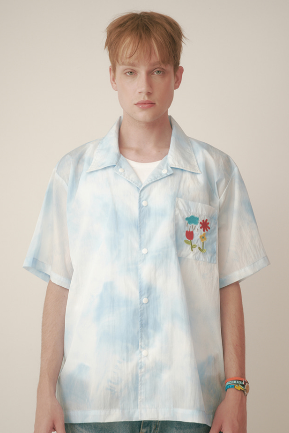 CR260504-R2 GOOD WEATHER SNAP SHIRTS(SKY BLUE) "