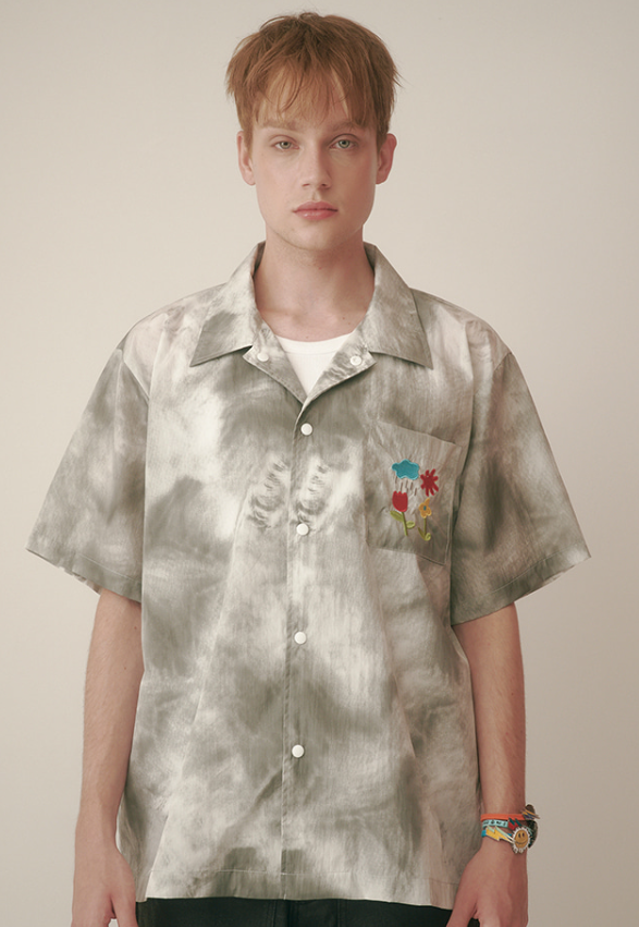 CR260504-R3 GOOD WEATHER SNAP SHIRTS(GREY)  "