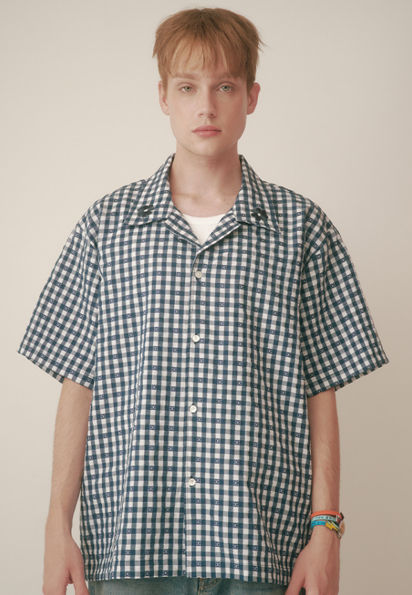 CR260504-R4 COLLAR FLO SHIRTS(BLUE) "