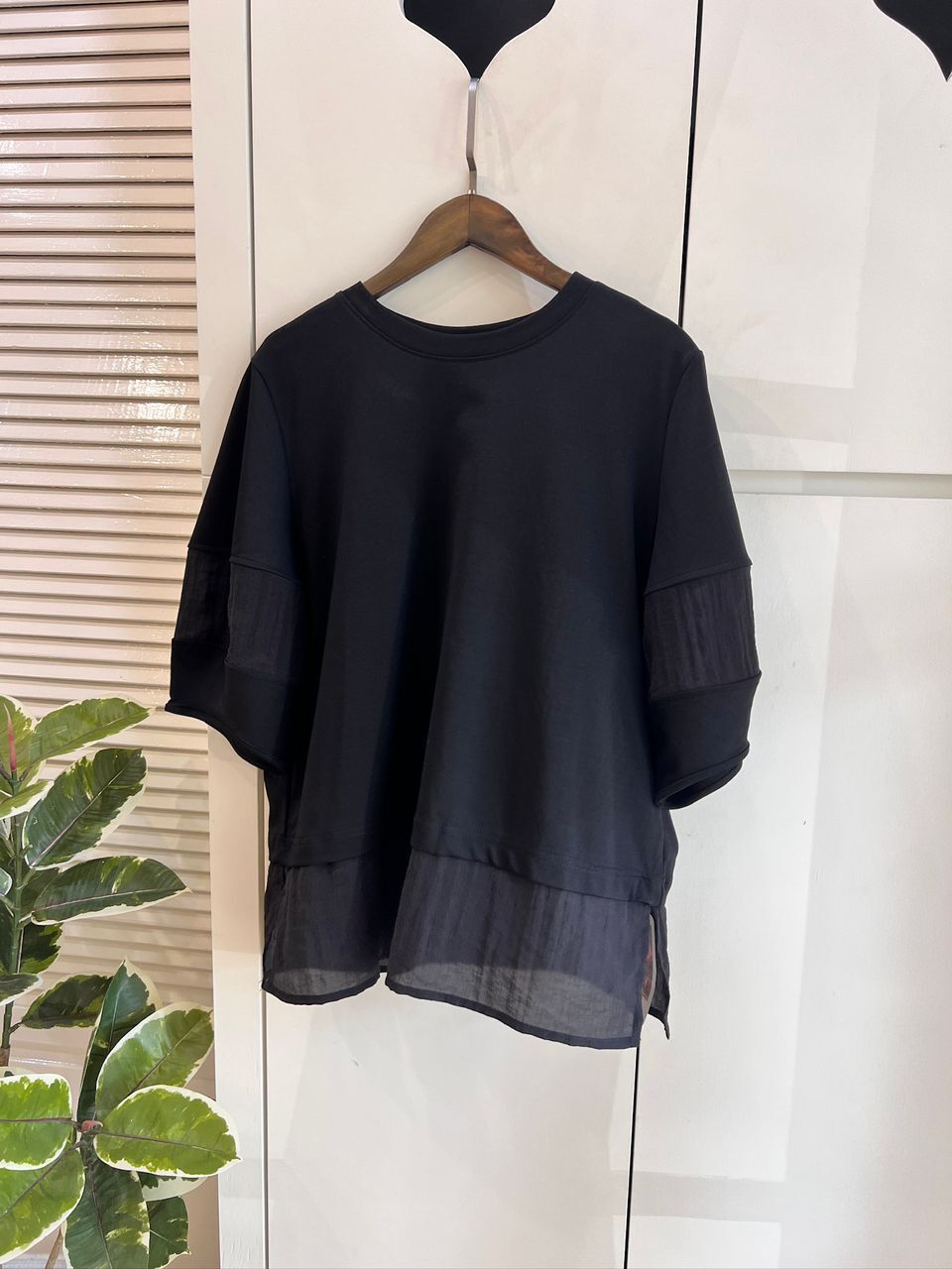 B4295 RM109 ▶️下網狀拼接上衣 👉B:110cm L:62cm