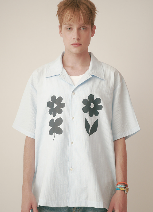 CR260504-R8 FLO HALF SHIRTS(SKY BLUE) "