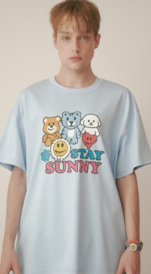 CR260504-R12 SUNNY T-SHIRTS(SKY BLUE) "