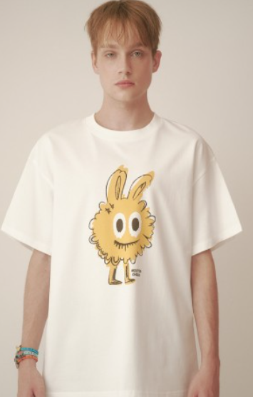 CR260504-R15 MISTER RABBIT T-SHIRTS(WHITE) "
