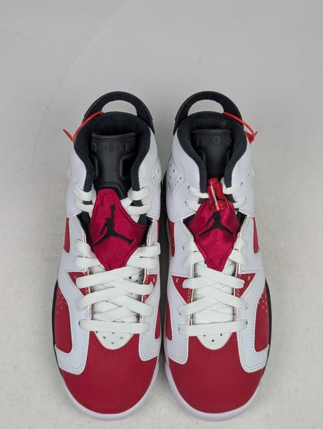 微瑕疵-左右腳中底鞋底泛黃 384665-106 3.5Y Jordan 6 Retro Carmine 2021 (GS)