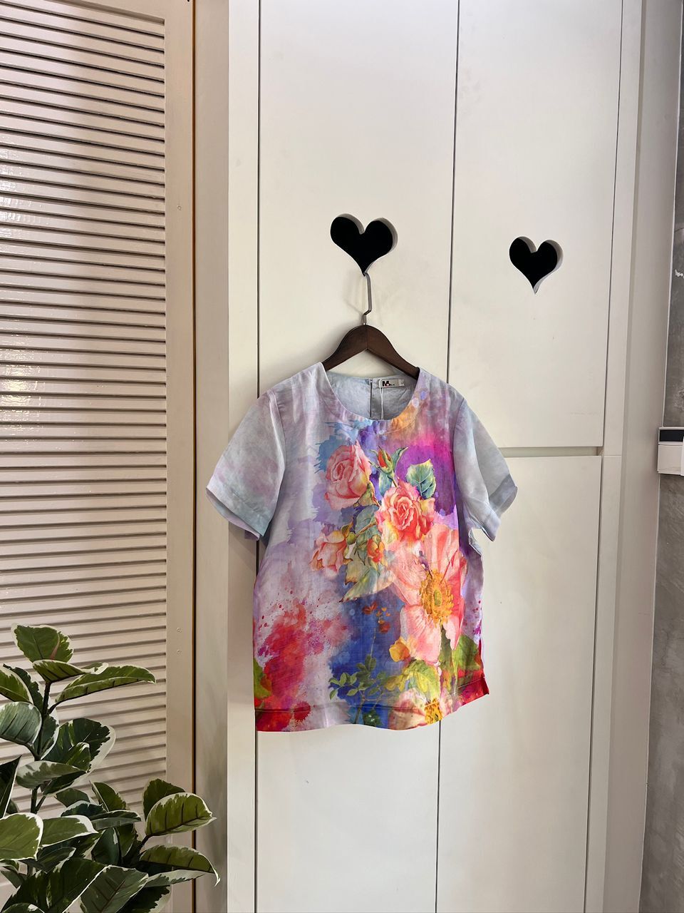 B4320 RM129 ▶️水彩花上衣 👉L(B:98cm L:61cm) XL(B:112cm L:64cm) 2XL(B:116cm L:64cm) 3XL(B:120cm L:66cm)