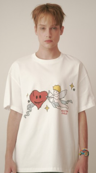 CR260504-R18 ANGEL HEART T-SHIRTS (WHITE) "