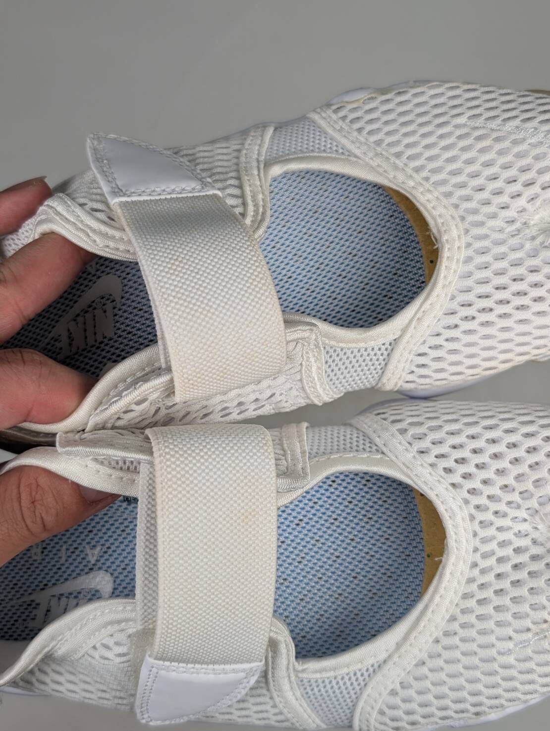 微瑕疵-左右腳鞋面鞋底泛黃 848386-100 W6 W NIKE AIR RIFT BR 忍者鞋 白色