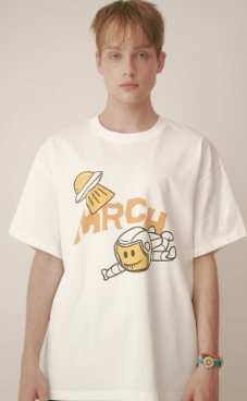 CR260504-R23 SPACE T-SHIRTS (WHITE)