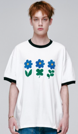 CR260504-R34 FLO T-SHIRTS(WHITE COMBI)