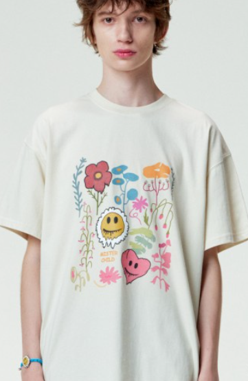 CR260504-R41 SMILE GARDEN T-SHIRTS (CREAM)