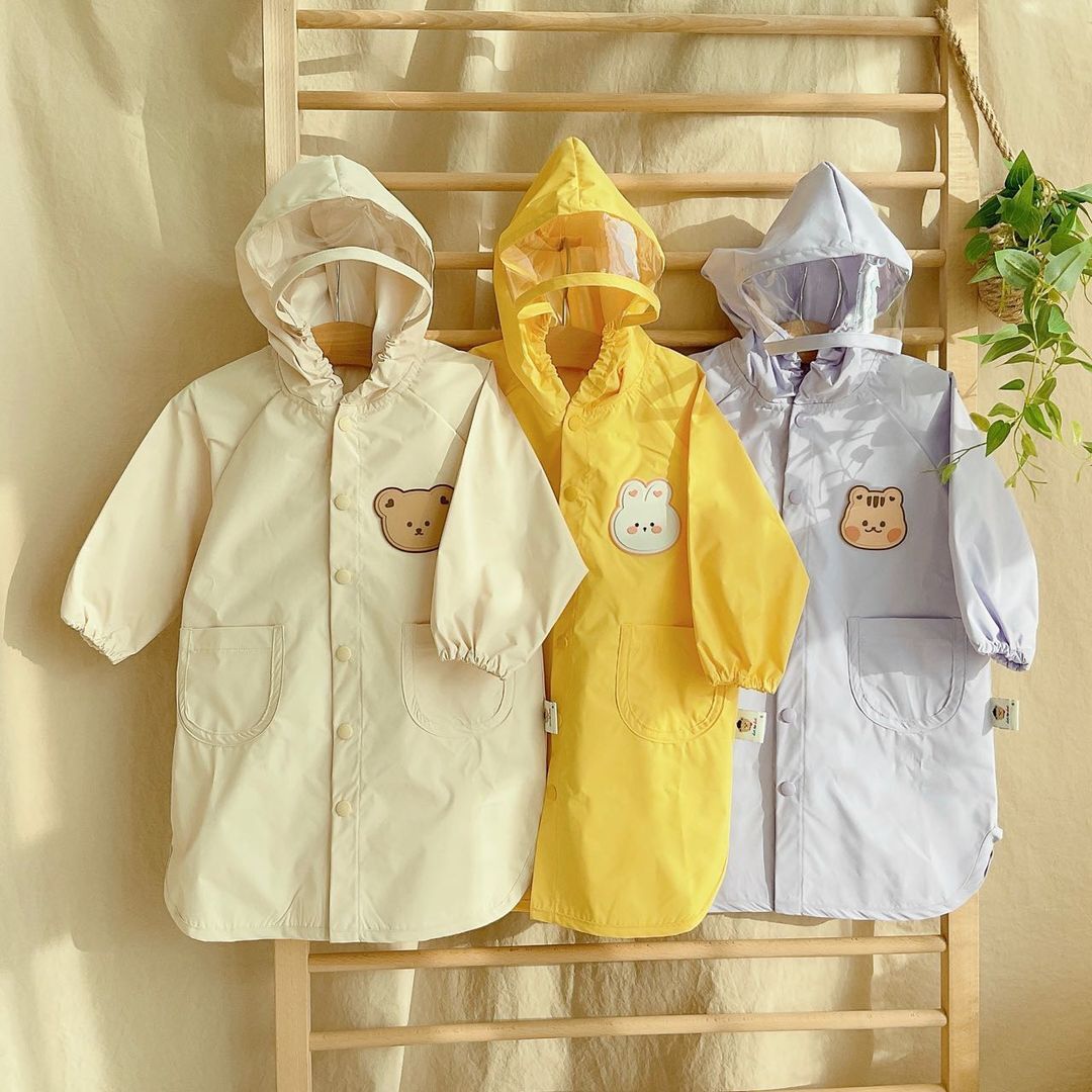 【H0779】韓國ins小熊系兒童雨衣(L-XXL)