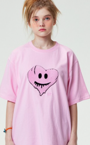 CR260504-R50 HEART T-SHIRTS (PINK)
