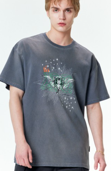 CR260504-R57 DYEING MC T-SHIRTS (BLACK)