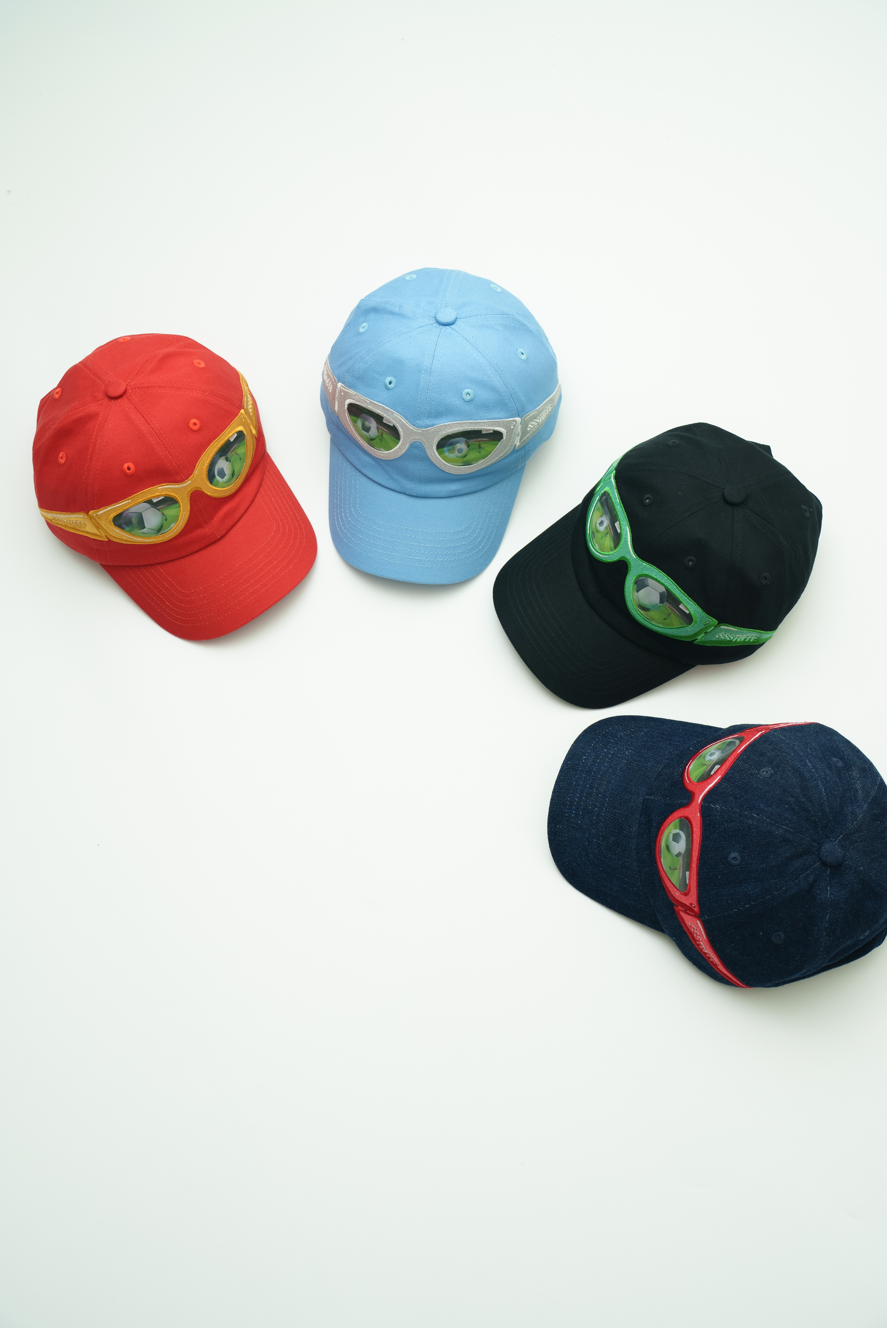 【Focus Store】現貨秒發 SSSTUFFF Lenticular sunglasses cap 墨鏡刺繡 四色 六分割帽