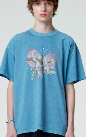 CR260504-R61 DYEING ANGEL T-SHIRTS (BLUE)