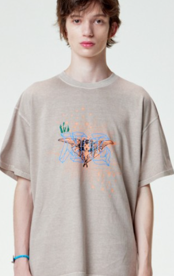 CR260504-R62 DYEING MC T-SHIRTS (BEIGE)